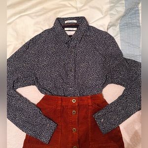 Blue floral blouse size small